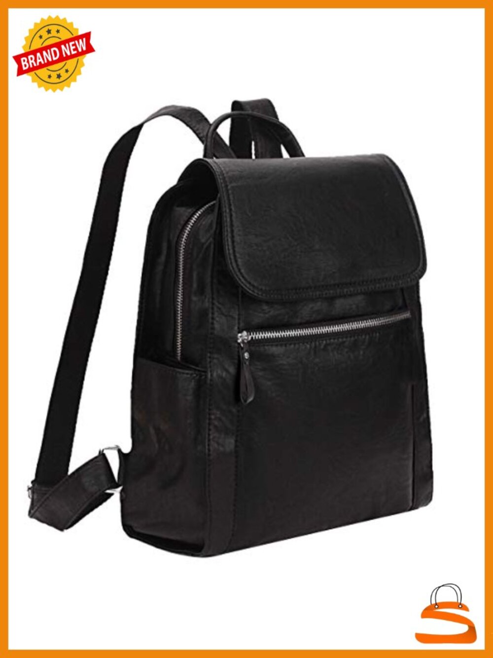 Faux Leather Fashion Backpack Purse for Women with Multiple Pockets Daypack